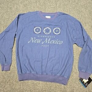 Vintage Gear For Sports Sweatshirt Mens Medium Experience New Mexico Blue